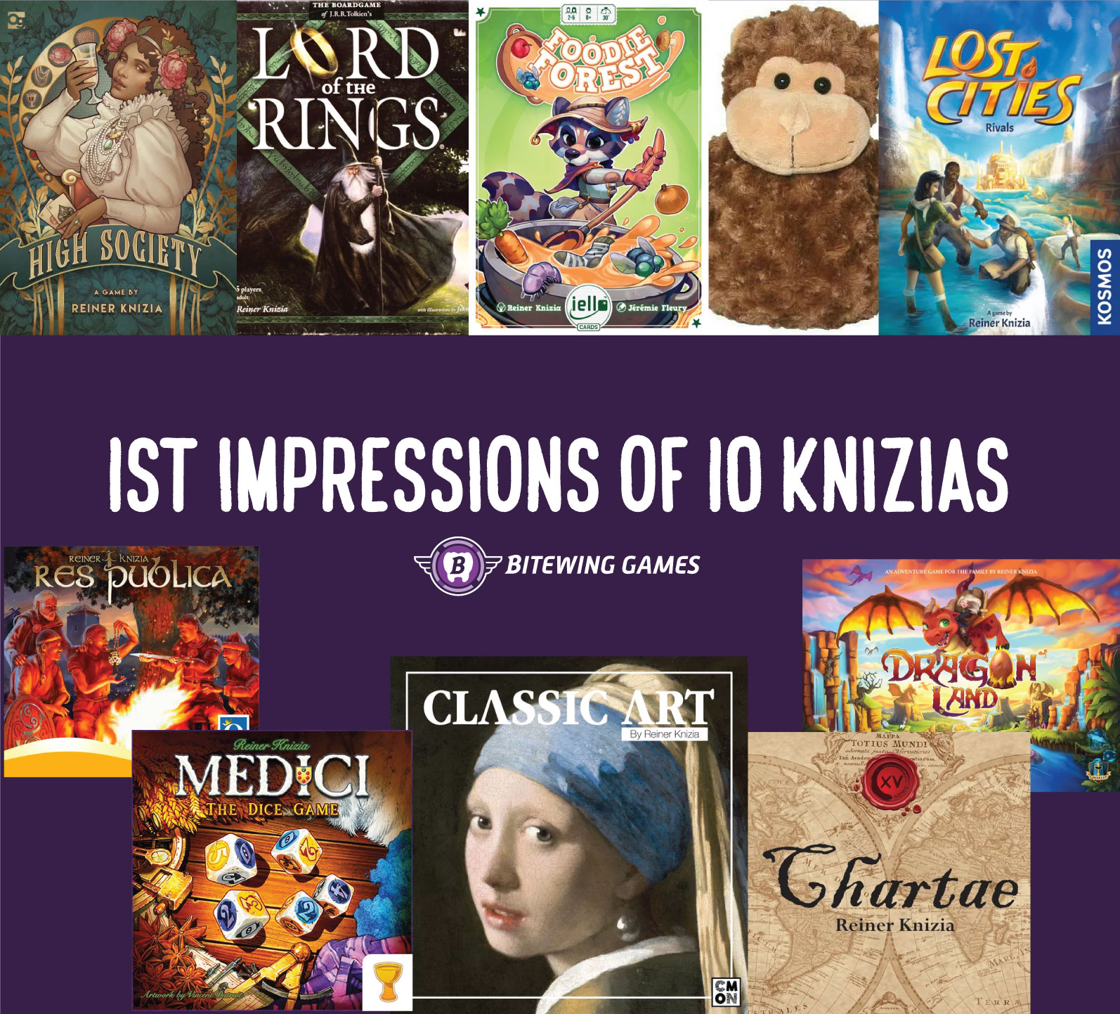 1st Impressions of TEN Reiner Knizia Board Games!